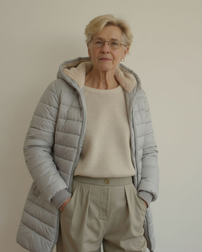 Eliza | Fleece Lined Long Puffer Jacket