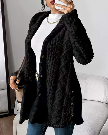 VANESSA | COZY TEXTURED HOODED JACKET