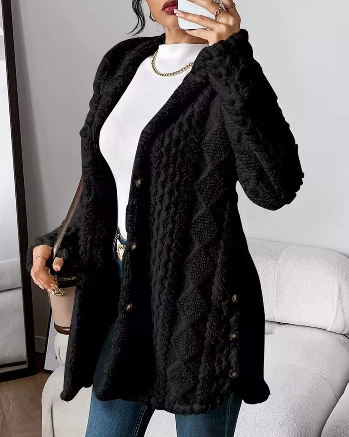 VANESSA | COZY TEXTURED HOODED JACKET