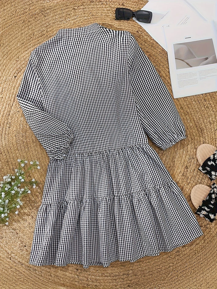 Mirette – Gingham Tiered Dress
