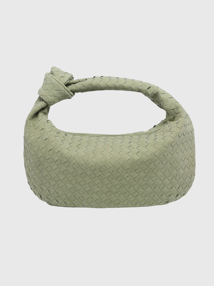Celeste | Knotted Braided Medium Suede Bag