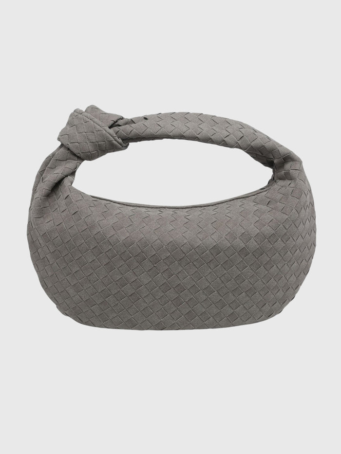 Celeste | Knotted Braided Medium Suede Bag