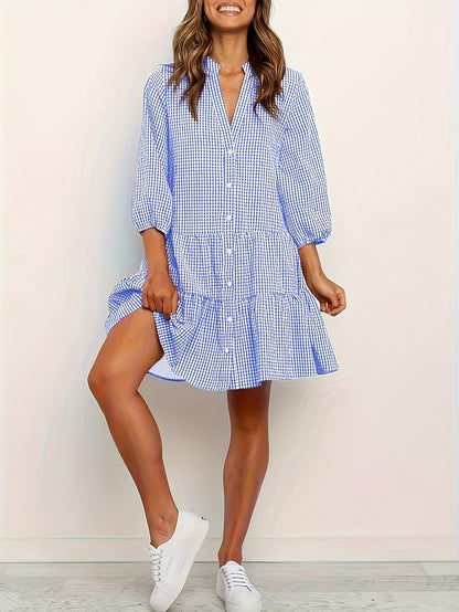 Mirette – Gingham Tiered Dress