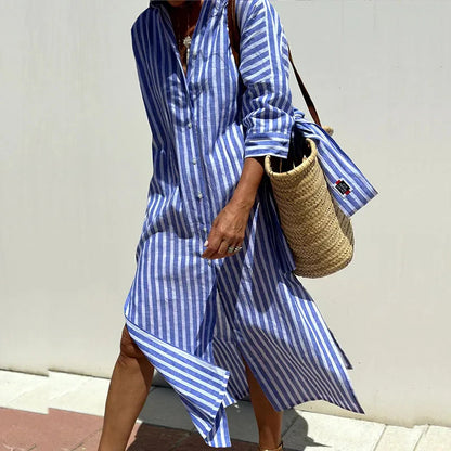 Celine – Classic Striped Shirt Dress