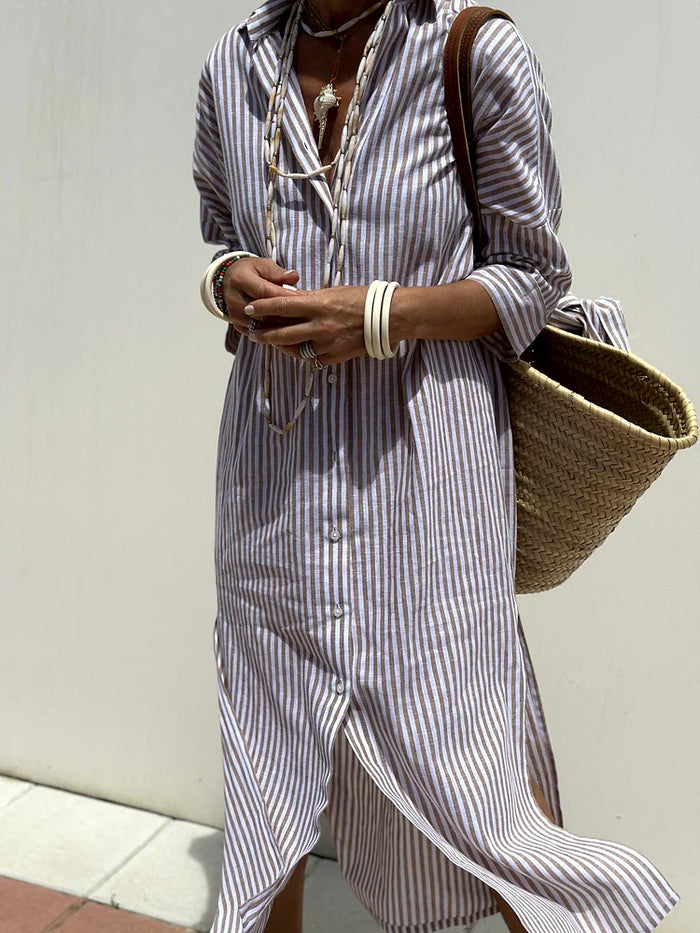 Celine – Classic Striped Shirt Dress
