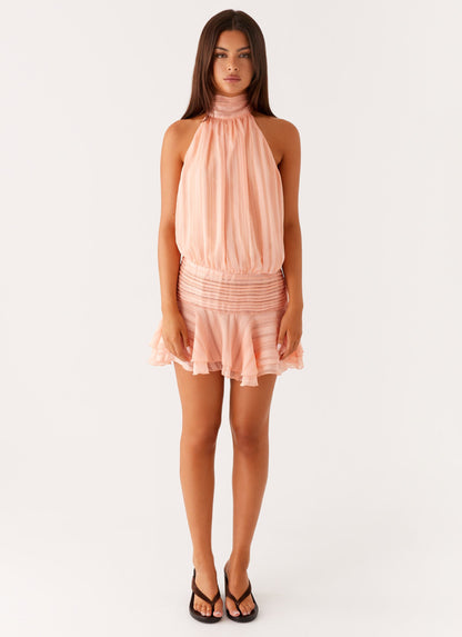 Malia – Halter Neck Ruffle Mini Dress