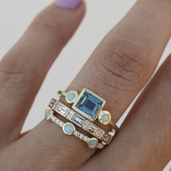DARLENE™ - Vintage Blue Crystal Ring
