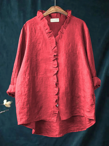 Noelle – Ruffled Relaxed Shirt