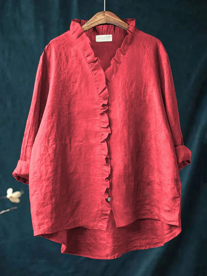 Noelle – Ruffled Relaxed Shirt
