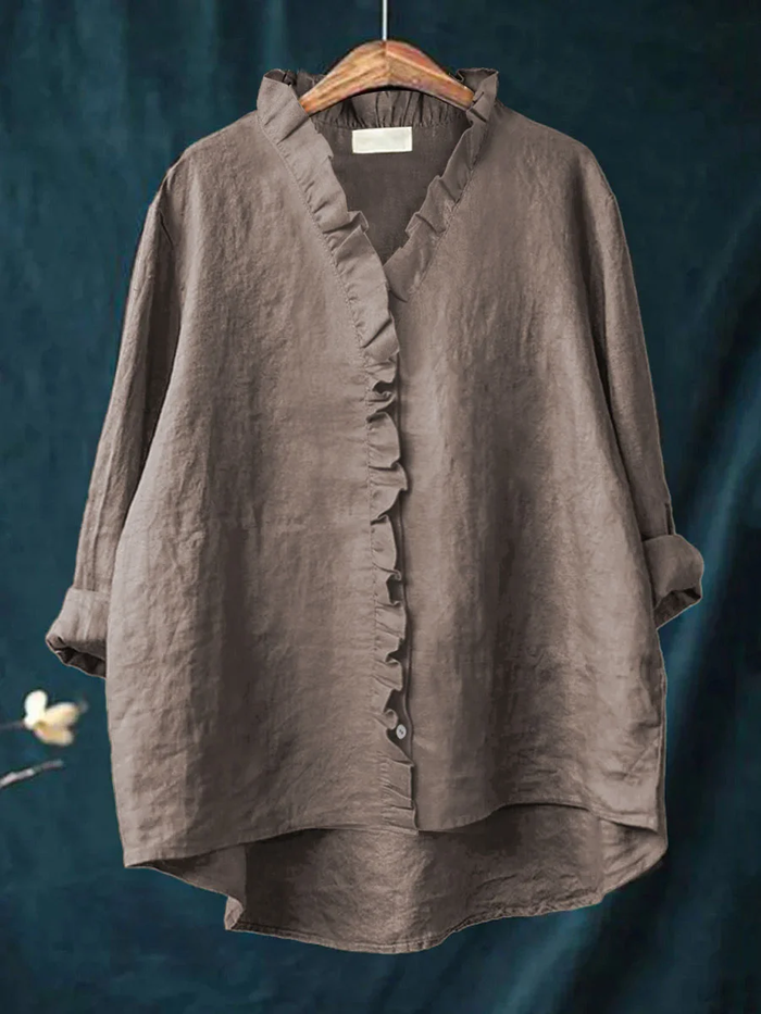 Noelle – Ruffled Relaxed Shirt