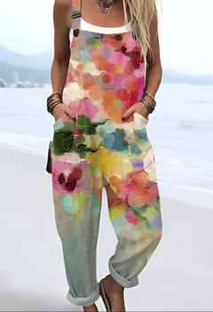 Watercolour Bloom Dungarees