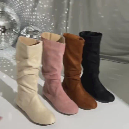 ELORA | Casual Slouchy Mid-Calf Boots