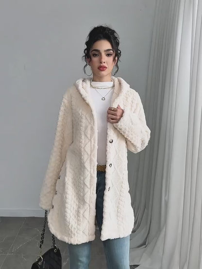 VANESSA | COZY TEXTURED HOODED JACKET