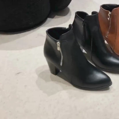SOFIA | Elegant Block Heel Ankle Boots